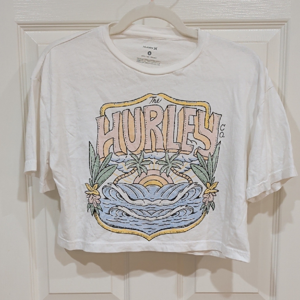 Hurley White and Pastel Graphic Tee